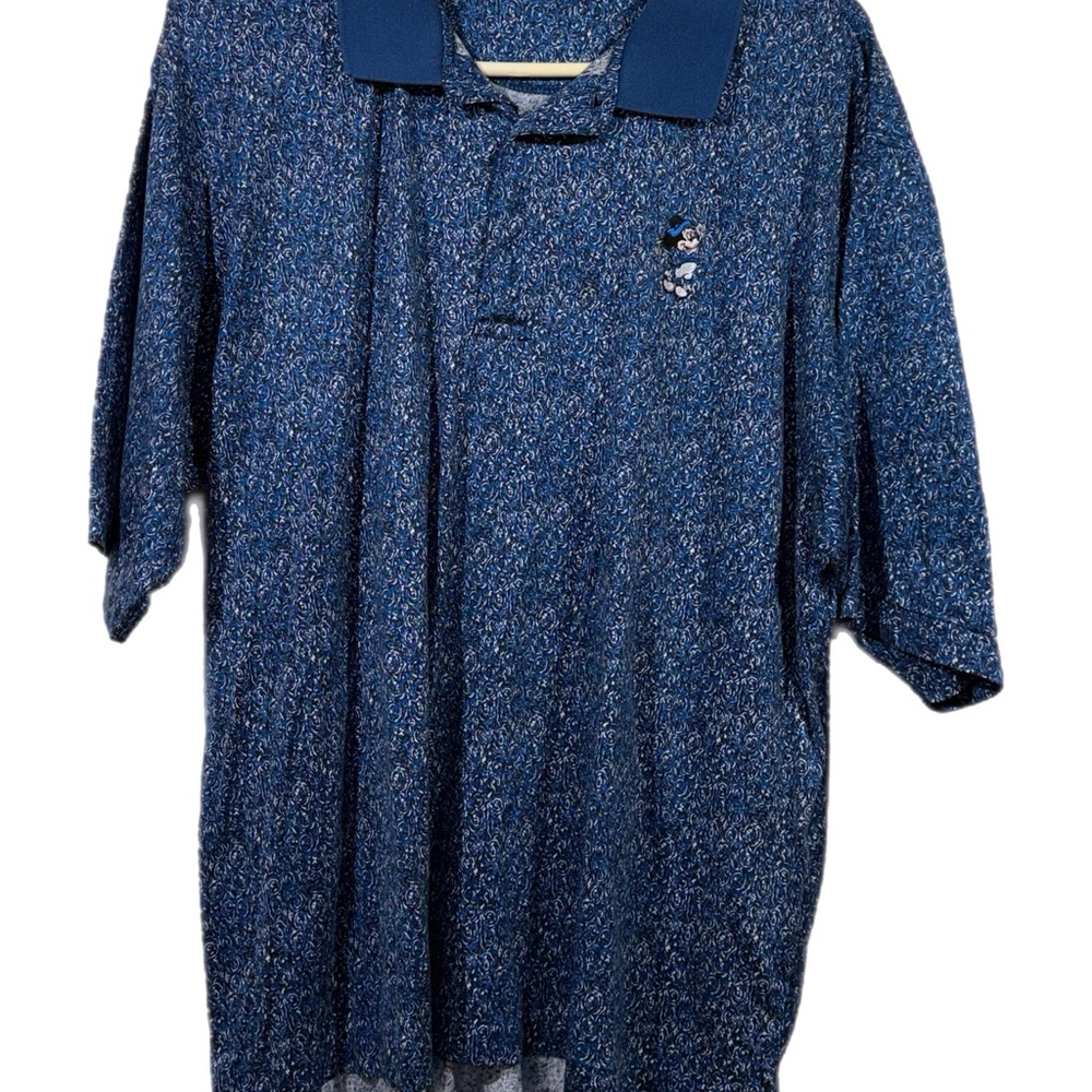 Men's Nike Mickey Mouse Golf Polo Large Blue